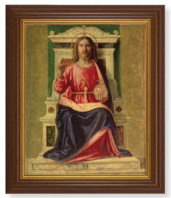 King of Heaven by Battista Cima 8x10 Textured Artboard Dark Walnut Frame [HFA5553]