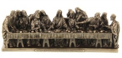 Last Supper Statue in Bronzed Resin - 9.5 inches [GSCH011]