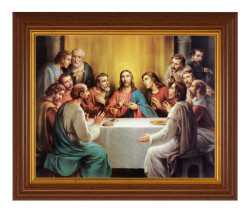 Last Supper by Bonella 8x10 Textured Artboard Dark Walnut Frame [HFA5528]