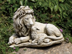 Lion and Lamb Garden Statue - 12.25 [RM0404]