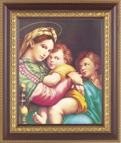 Madonna and Child with Saint Gabriel 8x10 Framed Print Under Glass [HFP244]