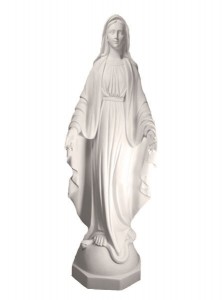 Our Lady of Grace Statue White Marble Composite 45 Inch [VIC1100]