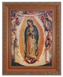 Our Lady of Guadalupe with Angels 6x8 Print Under Glass [HFA5380]