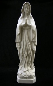Our Lady of Lourdes Statue White Marble Composite - 27 1/2“ [VIC6001]