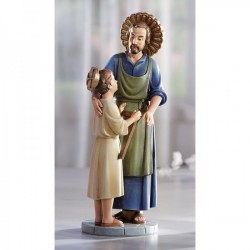 Saint Joseph the Worker with Jesus 8 Inch High Statue [CBST024]