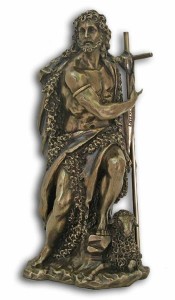 St. John the Baptist Bronzed Resin Statue - 9.5 Inches [GSCH1125]