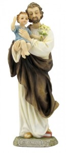 St. Joseph &amp; Child Statue, Hand Painted - 8 inches [GSS038]