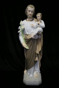 Saint Joseph with Child Statue Hand Painted - 33 inch [VIC9006]