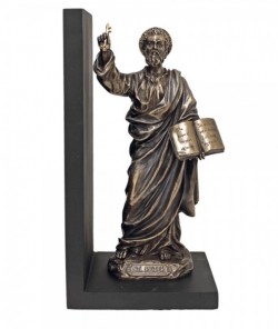 St. Peter Bookend, Bronzed Resin - 9.5 inch [GSS059]
