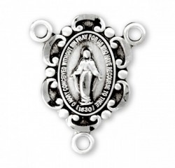 Sterling Silver Miraculous Rosary Centerpiece [RERC001]